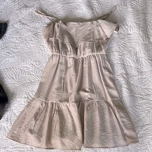 Tan Summer Ruffle dress from peach puff